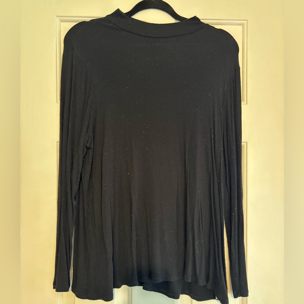 Old Navy Luxe Black Ribbed Top